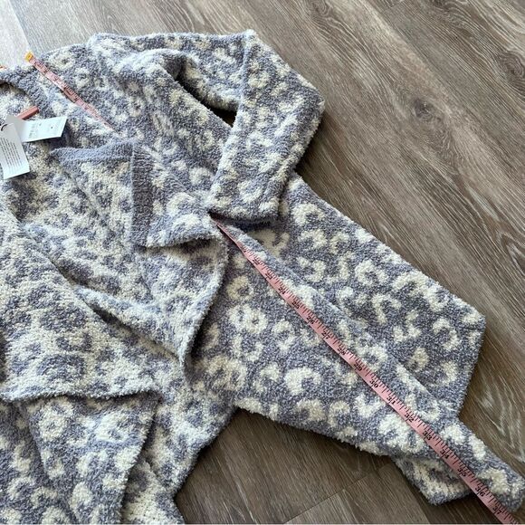 Nwt UGG phoebe wrap cardigan gray‎ leopard print women’s size M - Picture 4 of 9